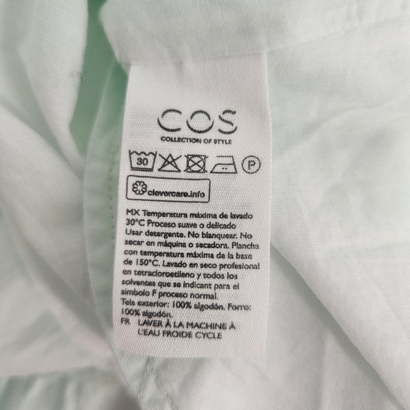 COS poplin cotton tiered maxi dress size 12 - Picture 11 of 12